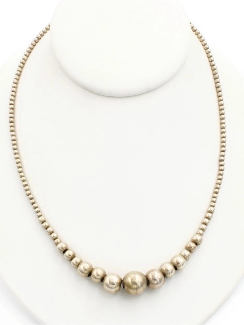 Vintage Native American Style Navajo Pearl Sterling Silver Necklace!💓